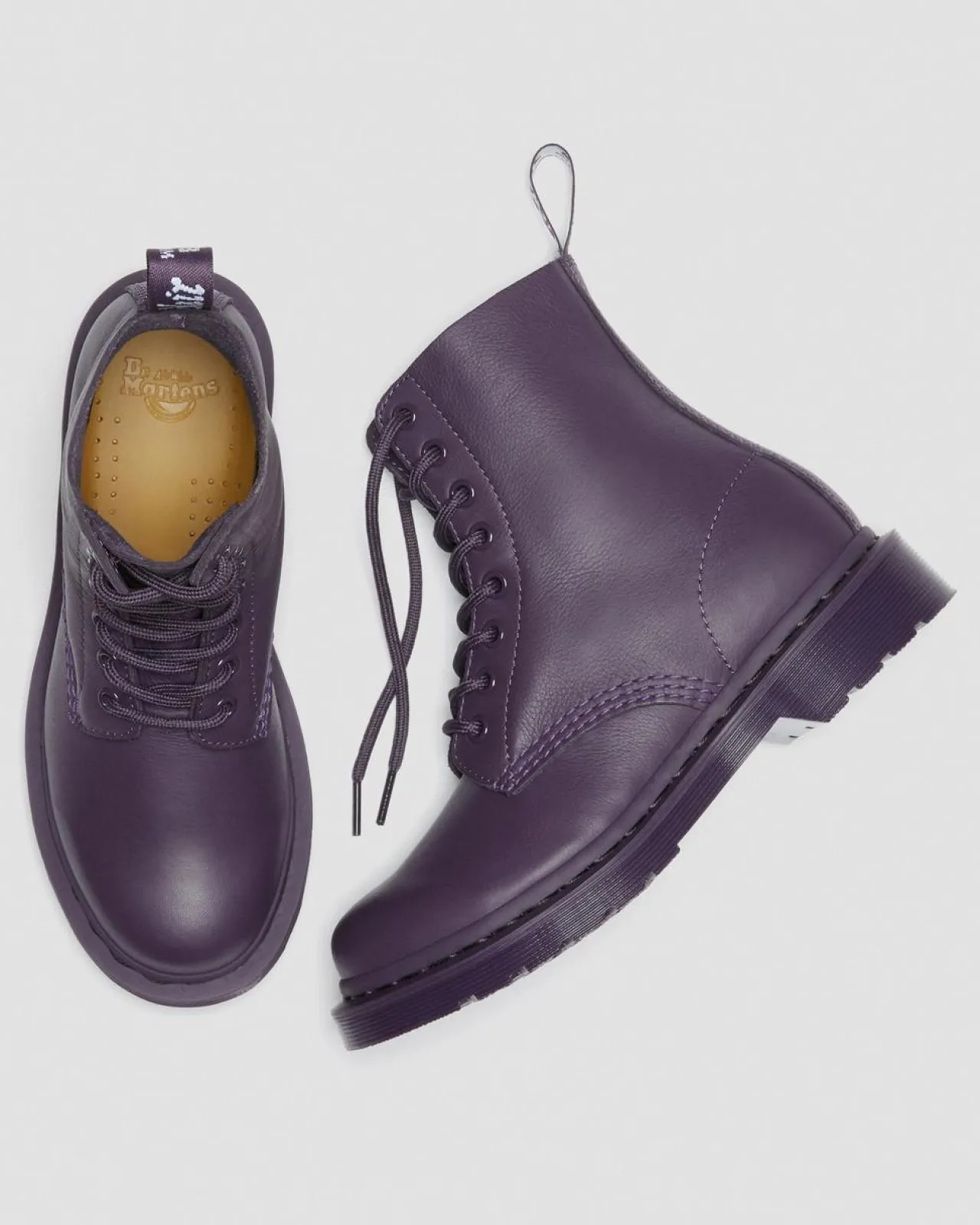 Dr. Martens 1460 Pascal Mono Veterlaarzen^WOMENS Veterlaarzen|Zachte Leren Laarzen