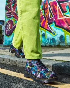 Dr. Martens 1460 Pascal Regenboog Suède Veterlaarzen^WOMENS Dames Sale|Veterlaarzen