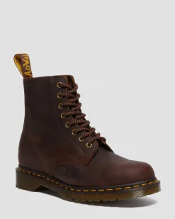 Dr. Martens 1460 Pascal Waxed Volnerf Leren Veterlaarzen^MENS Nieuw Binnen|Enkellaarzen