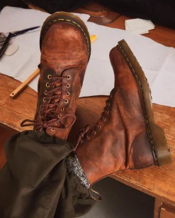 Dr. Martens 1460 Pascal Waxed Volnerf Leren Veterlaarzen^MENS Nieuw Binnen|Enkellaarzen