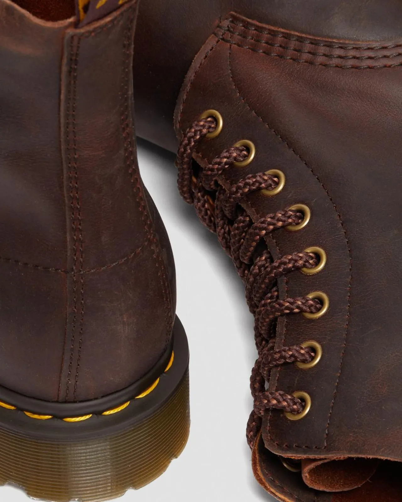 Dr. Martens 1460 Pascal Waxed Volnerf Leren Veterlaarzen^MENS Nieuw Binnen|Enkellaarzen