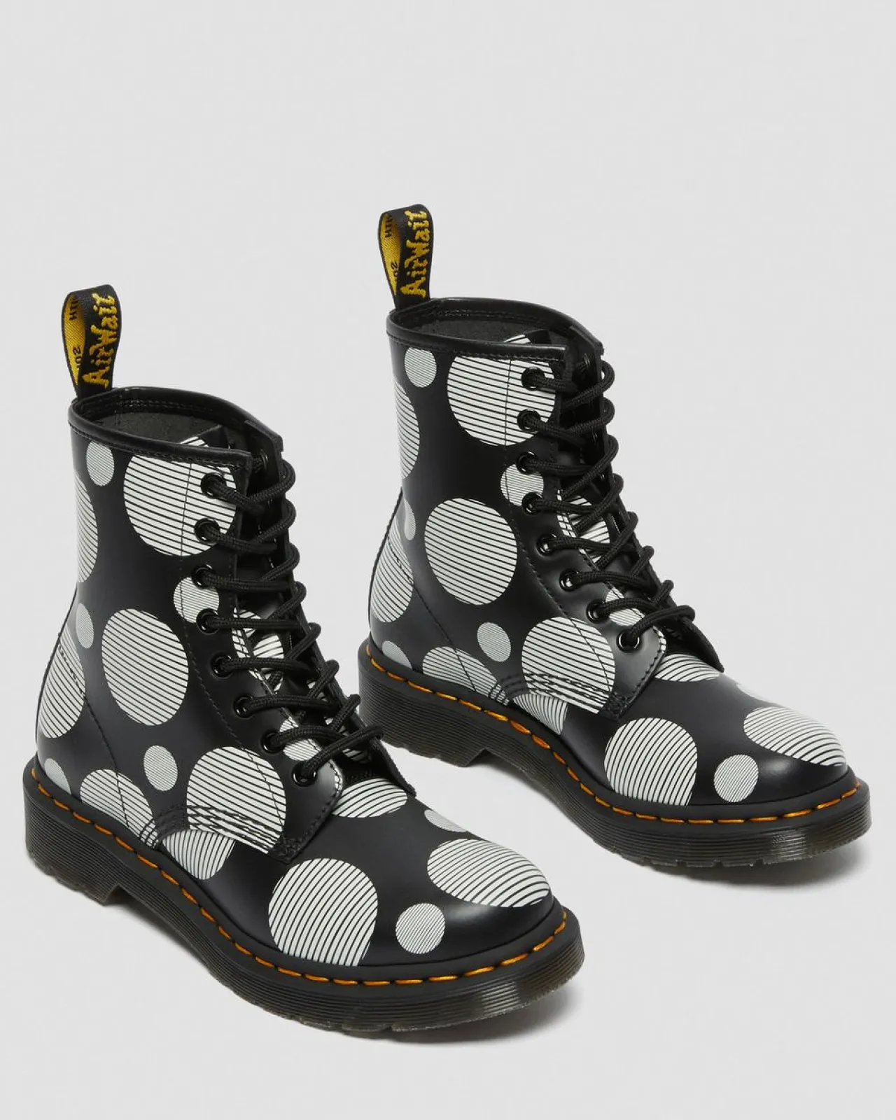 Dr. Martens 1460 Polka Dot Smooth Leren Laarzen^WOMENS Veterlaarzen