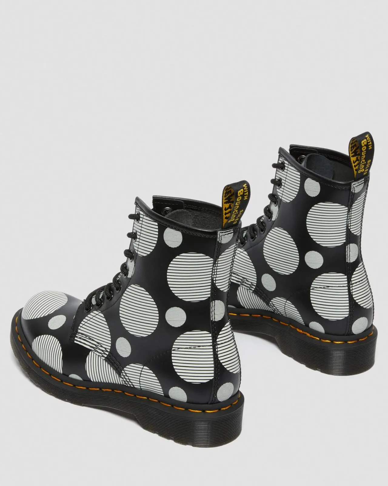 Dr. Martens 1460 Polka Dot Smooth Leren Laarzen^WOMENS Veterlaarzen