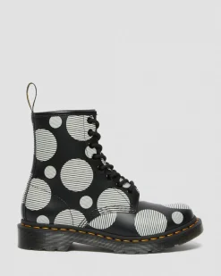 Dr. Martens 1460 Polka Dot Smooth Leren Laarzen^WOMENS Veterlaarzen