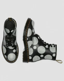 Dr. Martens 1460 Polka Dot Smooth Leren Laarzen^WOMENS Veterlaarzen