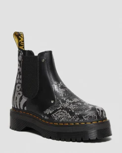 Dr. Martens 2976 Quad Platform Animal Print Laarzen^MENS Heren Sale|Platform Laarzen