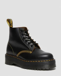 Dr. Martens 101 Quad Vintage Smooth Leren Platform Enkellaarzen^MENS Platform Laarzen|Dames Sale