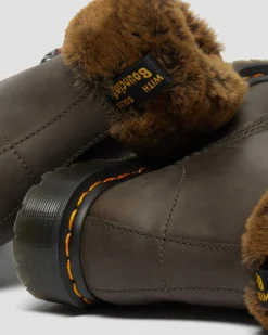 Dr. Martens 1460 Serena Collar Imitatiebont Gevoerde Enkellaarzen^UNISEX Veterlaarzen|Enkellaarzen