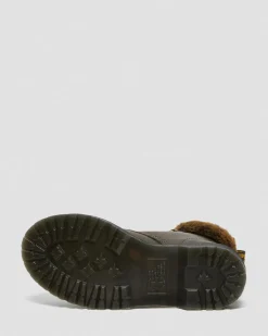 Dr. Martens 1460 Serena Collar Imitatiebont Gevoerde Enkellaarzen^UNISEX Veterlaarzen|Enkellaarzen
