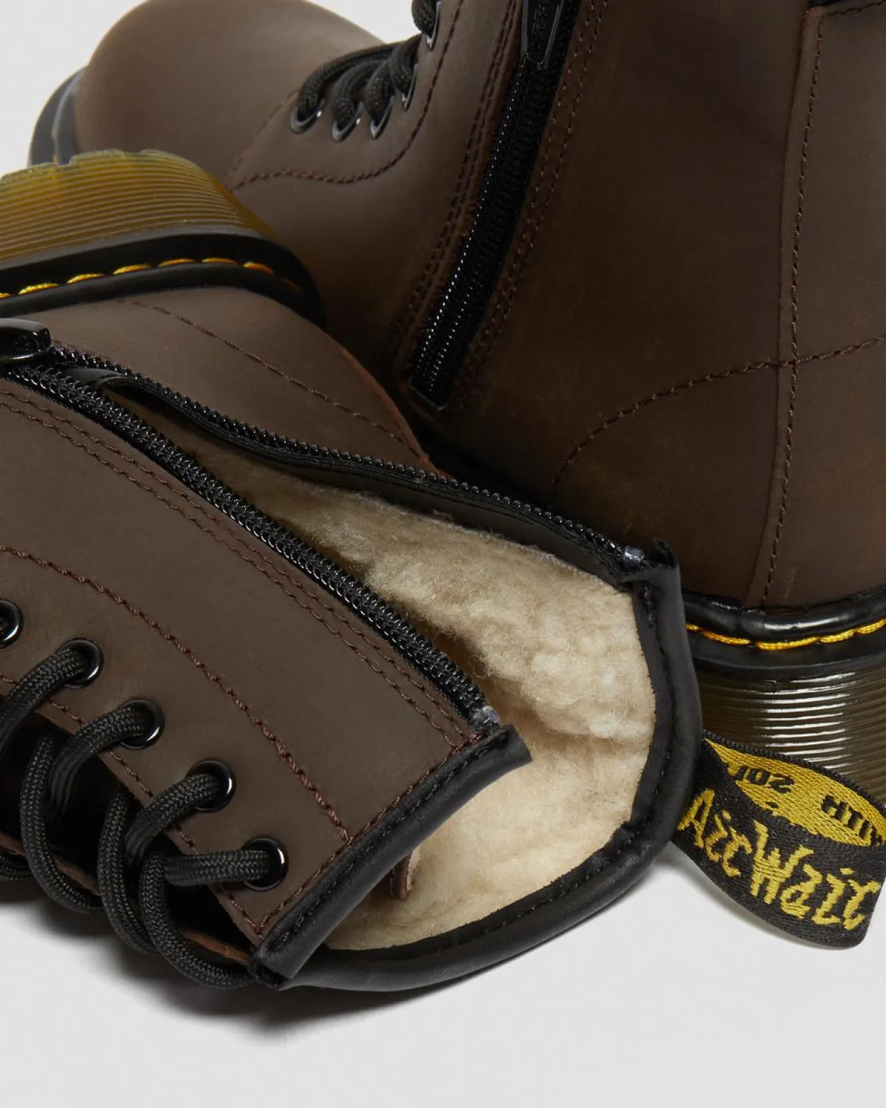 Dr. Martens 1460 SERENA GEVOERDE IMITATIEBONT LAARZEN VOOR KINDEREN^KIDS Sale Voor Kinderen|Laarzen