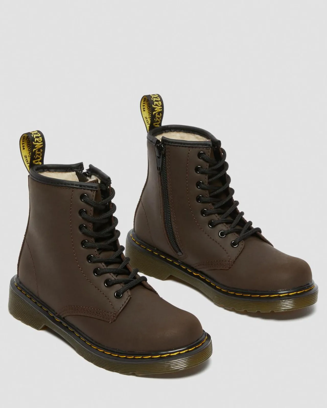 Dr. Martens 1460 SERENA GEVOERDE IMITATIEBONT LAARZEN VOOR KINDEREN^KIDS Sale Voor Kinderen|Laarzen