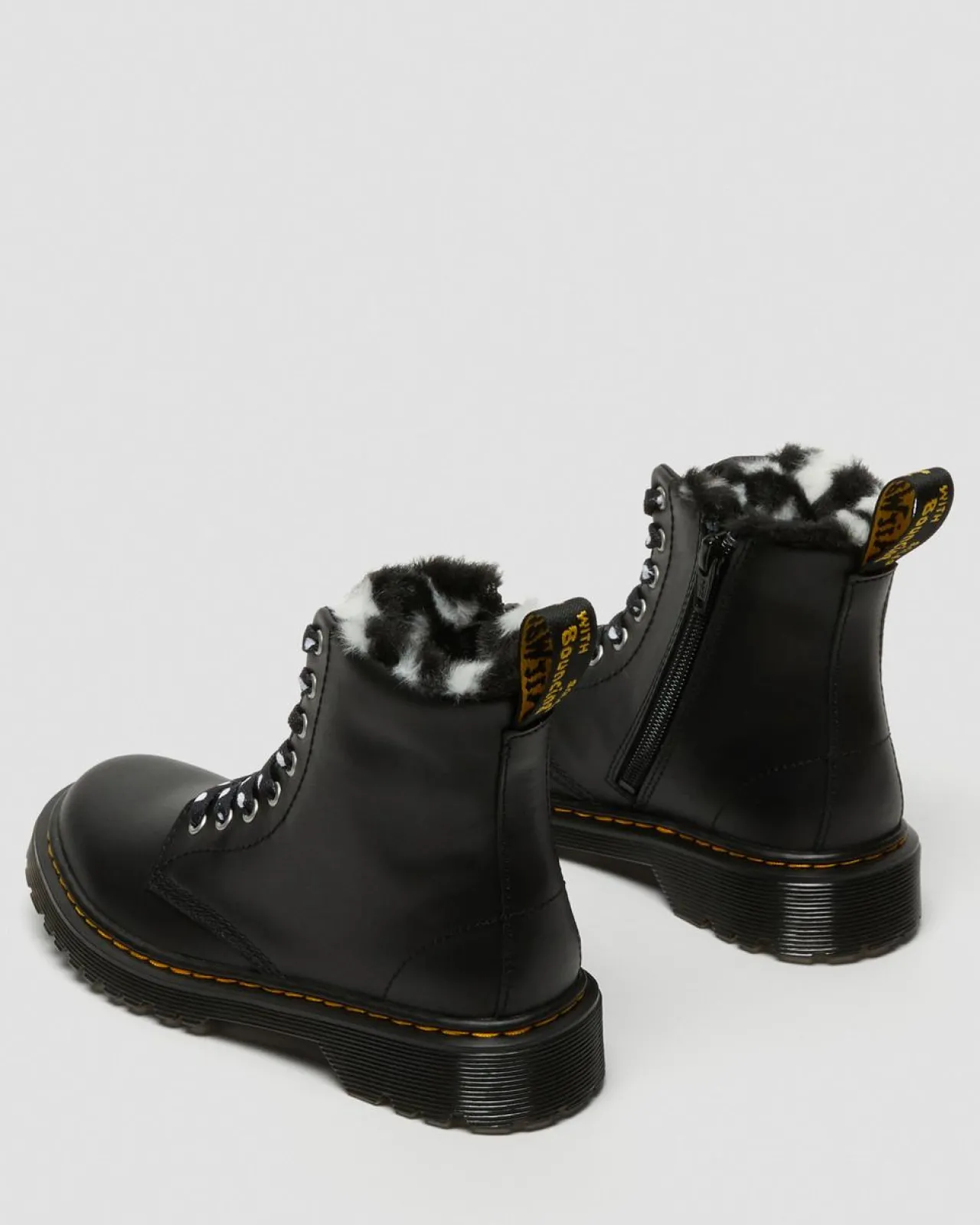 Dr. Martens 1460 Serena Imitatiebont gevoerde Leren laarzen voor Kinderen^UNISEX Sale Voor Kinderen|Laarzen
