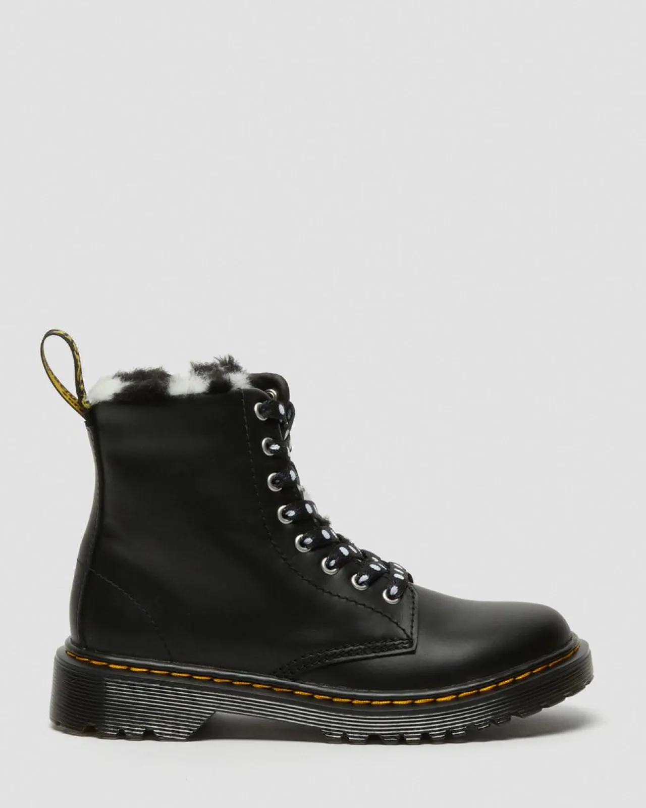 Dr. Martens 1460 Serena Imitatiebont gevoerde Leren laarzen voor Kinderen^UNISEX Sale Voor Kinderen|Laarzen