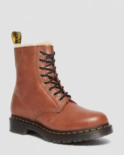 Dr. Martens 1460 Serena Imitatiebont Gevoerde Leren Veterlaarzen^WOMENS Veterlaarzen|Enkellaarzen