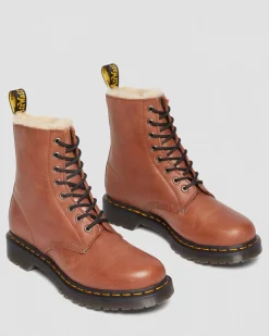 Dr. Martens 1460 Serena Imitatiebont Gevoerde Leren Veterlaarzen^WOMENS Veterlaarzen|Enkellaarzen
