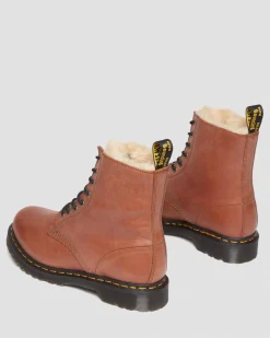 Dr. Martens 1460 Serena Imitatiebont Gevoerde Leren Veterlaarzen^WOMENS Veterlaarzen|Enkellaarzen