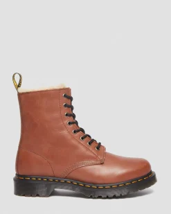 Dr. Martens 1460 Serena Imitatiebont Gevoerde Leren Veterlaarzen^WOMENS Veterlaarzen|Enkellaarzen