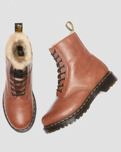 Dr. Martens 1460 Serena Imitatiebont Gevoerde Leren Veterlaarzen^WOMENS Veterlaarzen|Enkellaarzen