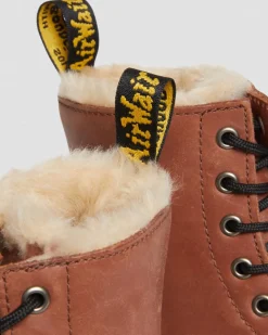 Dr. Martens 1460 Serena Imitatiebont Gevoerde Leren Veterlaarzen^WOMENS Veterlaarzen|Enkellaarzen