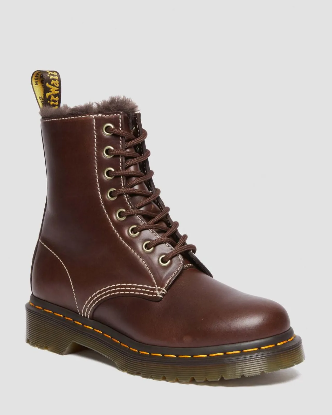 Dr. Martens 1460 Serena Imitatiebont Gevoerde Leren Veterlaarzen^UNISEX Veterlaarzen|Enkellaarzen