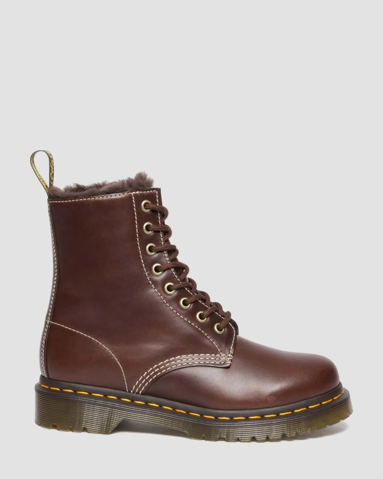 Dr. Martens 1460 Serena Imitatiebont Gevoerde Leren Veterlaarzen^UNISEX Veterlaarzen|Enkellaarzen