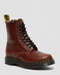 Dr. Martens 1460 Serena Imitatiebont Gevoerde Enkellaarzen^UNISEX Dames Sale|Laarzen