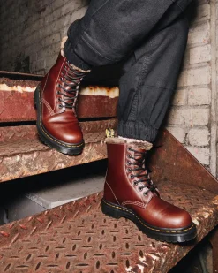 Dr. Martens 1460 Serena Imitatiebont Gevoerde Enkellaarzen^UNISEX Dames Sale|Laarzen