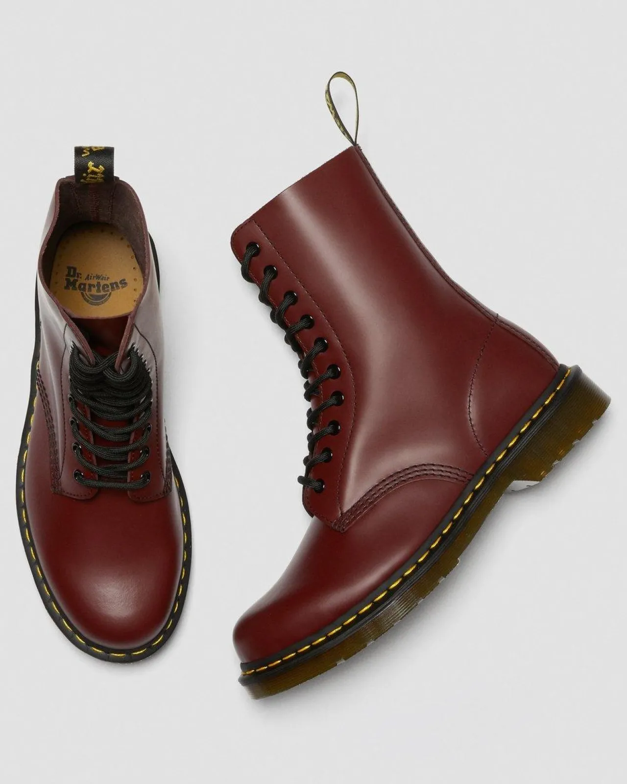 Dr. Martens 1490 Smooth Leren Hoge Veterlaarzen^WOMENS Originals|Winter Stijlen