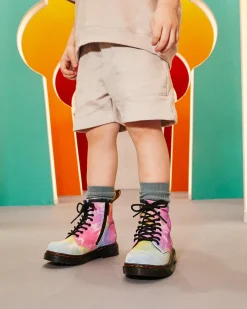 Dr. Martens 1460 Tie Dye Leren Veterlaarzen voor Peuters^KIDS Sale Voor Kinderen|Laarzen