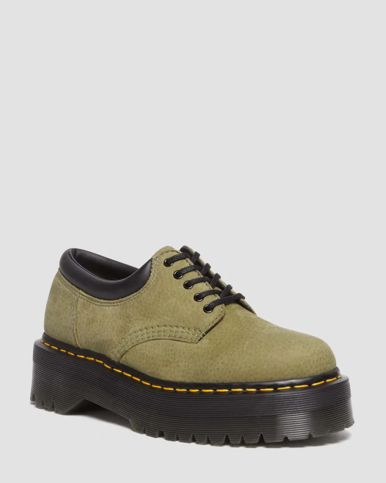 Dr. Martens 8053 Tumbled Nubuck Leren Platform Schoenen^ Nieuw Binnen|Trending Stijlen