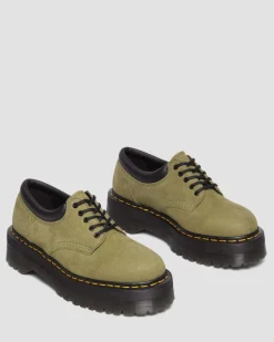 Dr. Martens 8053 Tumbled Nubuck Leren Platform Schoenen^ Nieuw Binnen|Trending Stijlen