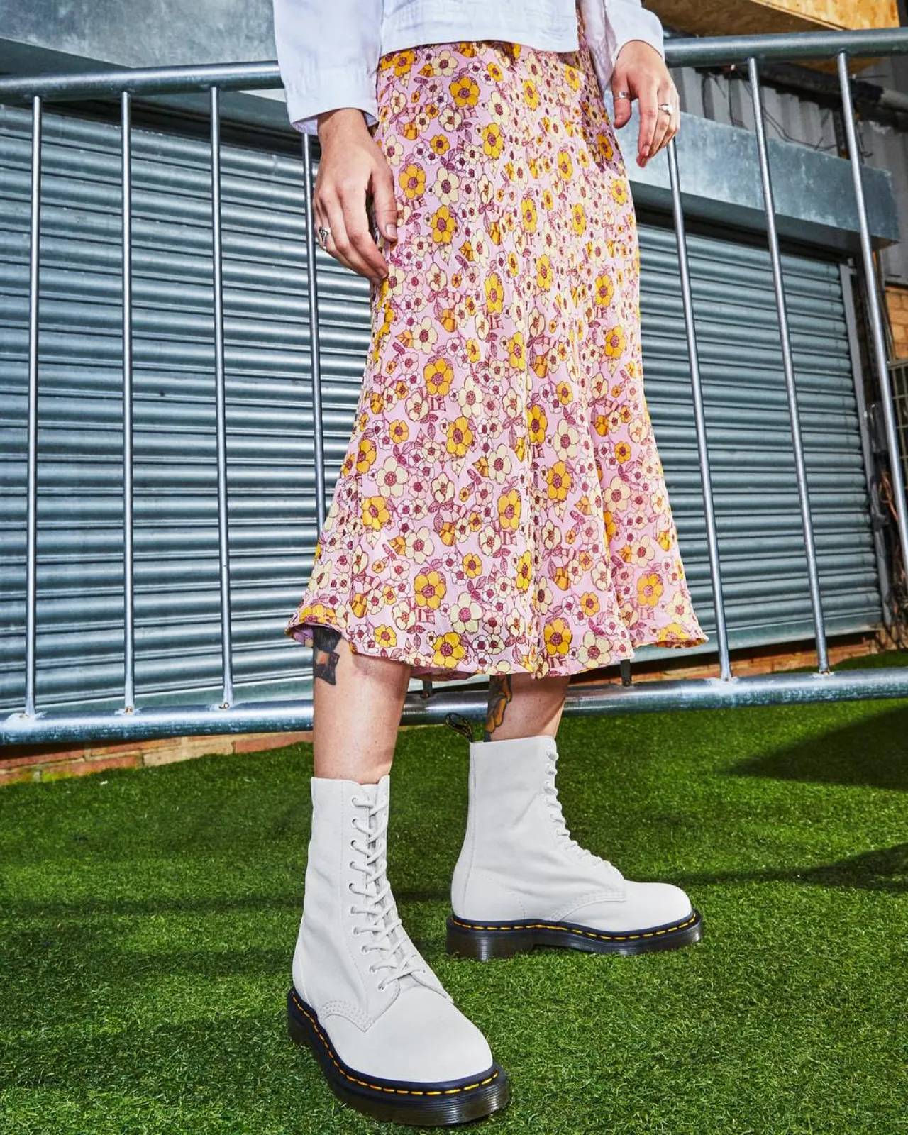 Dr. Martens 1490 Virginia Leren Hoge Laarzen^WOMENS Dames Sale|Hoge Laarzen
