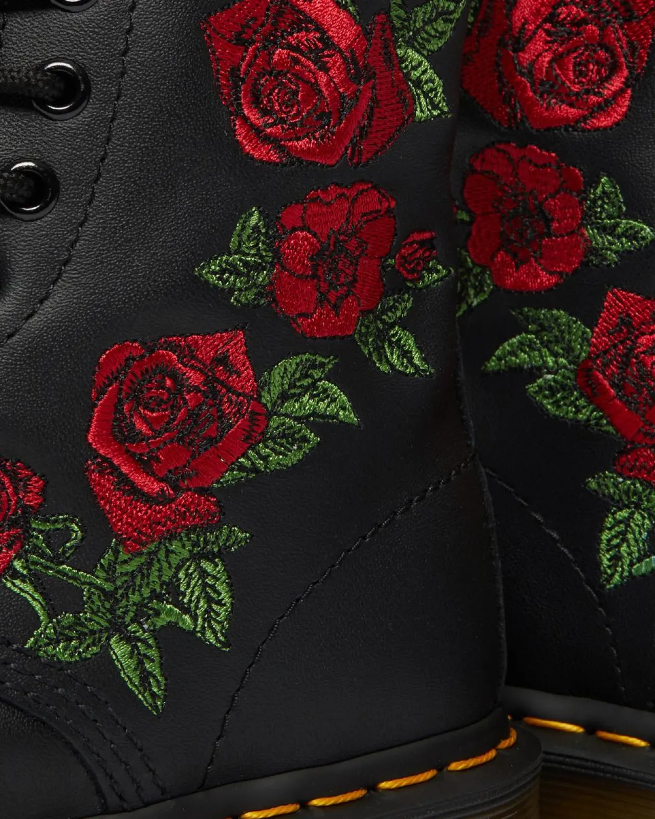 Dr. Martens 1490 Vonda Rose Leren Veterlaarzen met Bloemenprint^UNISEX Veterlaarzen|Enkellaarzen