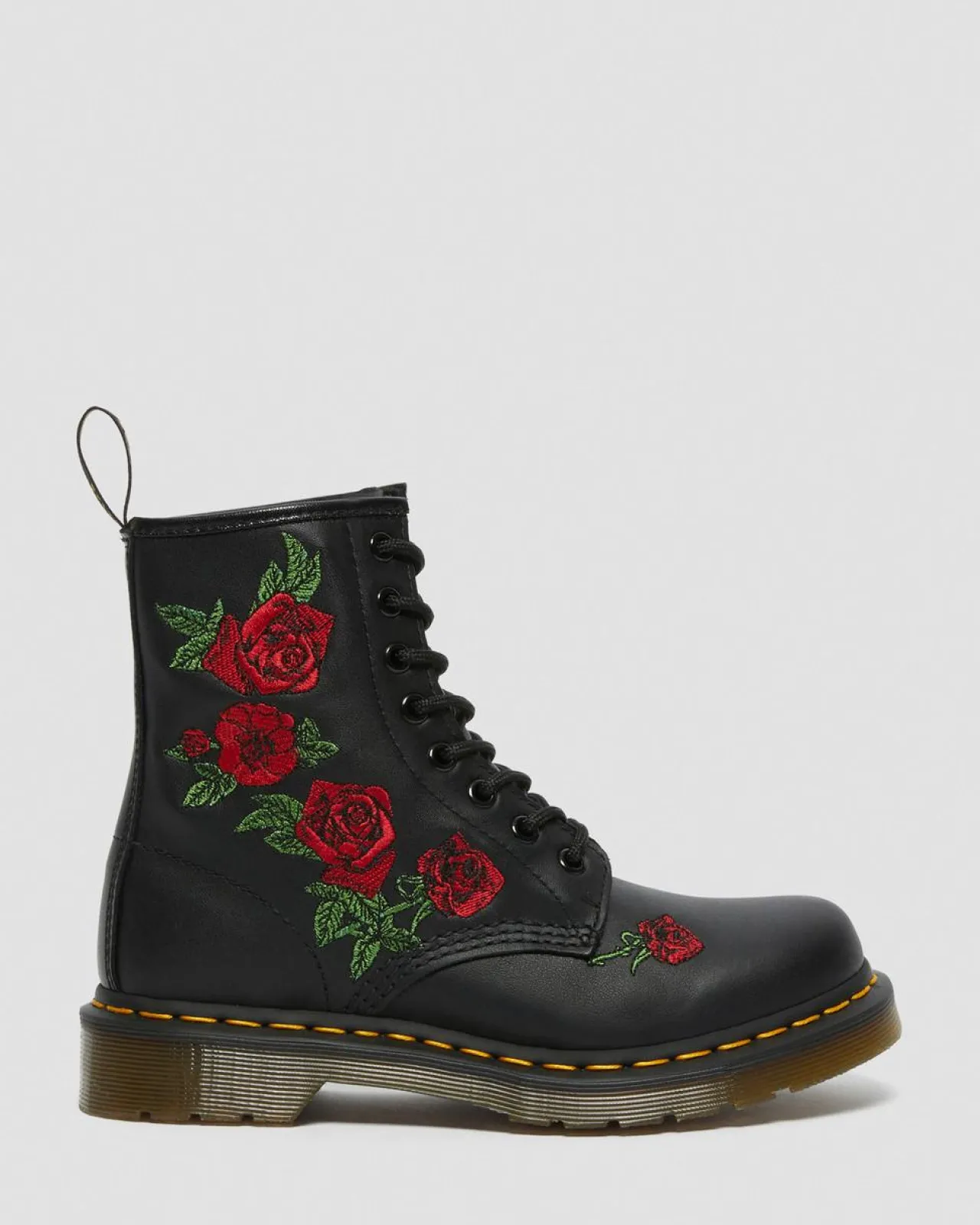 Dr. Martens 1490 Vonda Rose Leren Veterlaarzen met Bloemenprint^UNISEX Veterlaarzen|Enkellaarzen