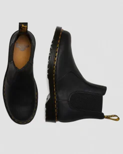 Dr. Martens 2976 Waxed Volnerf Leren Chelsea Boots in Zwart^WOMENS Nieuw Binnen|Trending Stijlen
