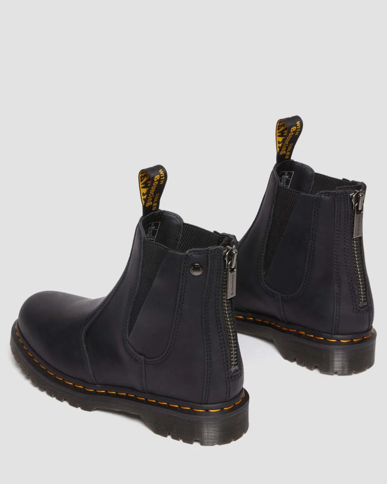 Dr. Martens 2976 Waxed Volnerf Rits Leren Chelsea Boots^WOMENS Heren Sale|Enkellaarzen