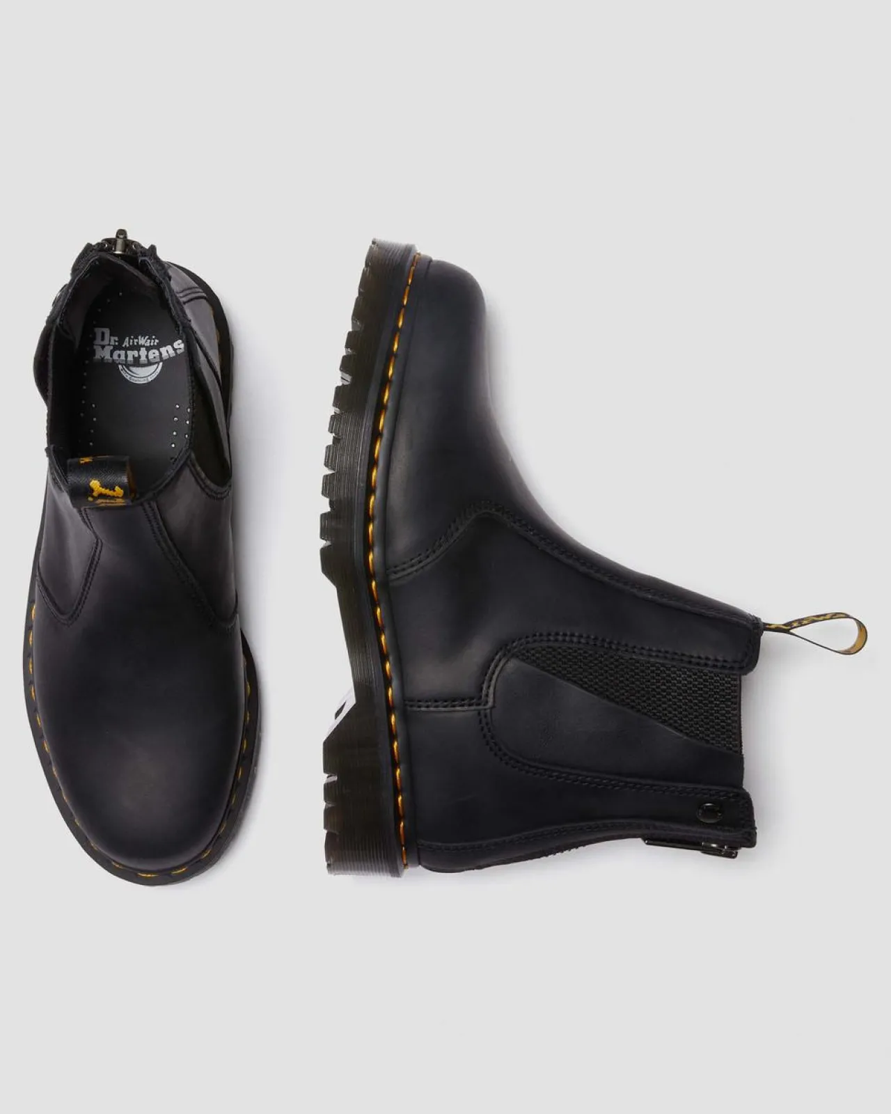 Dr. Martens 2976 Waxed Volnerf Rits Leren Chelsea Boots^WOMENS Heren Sale|Enkellaarzen