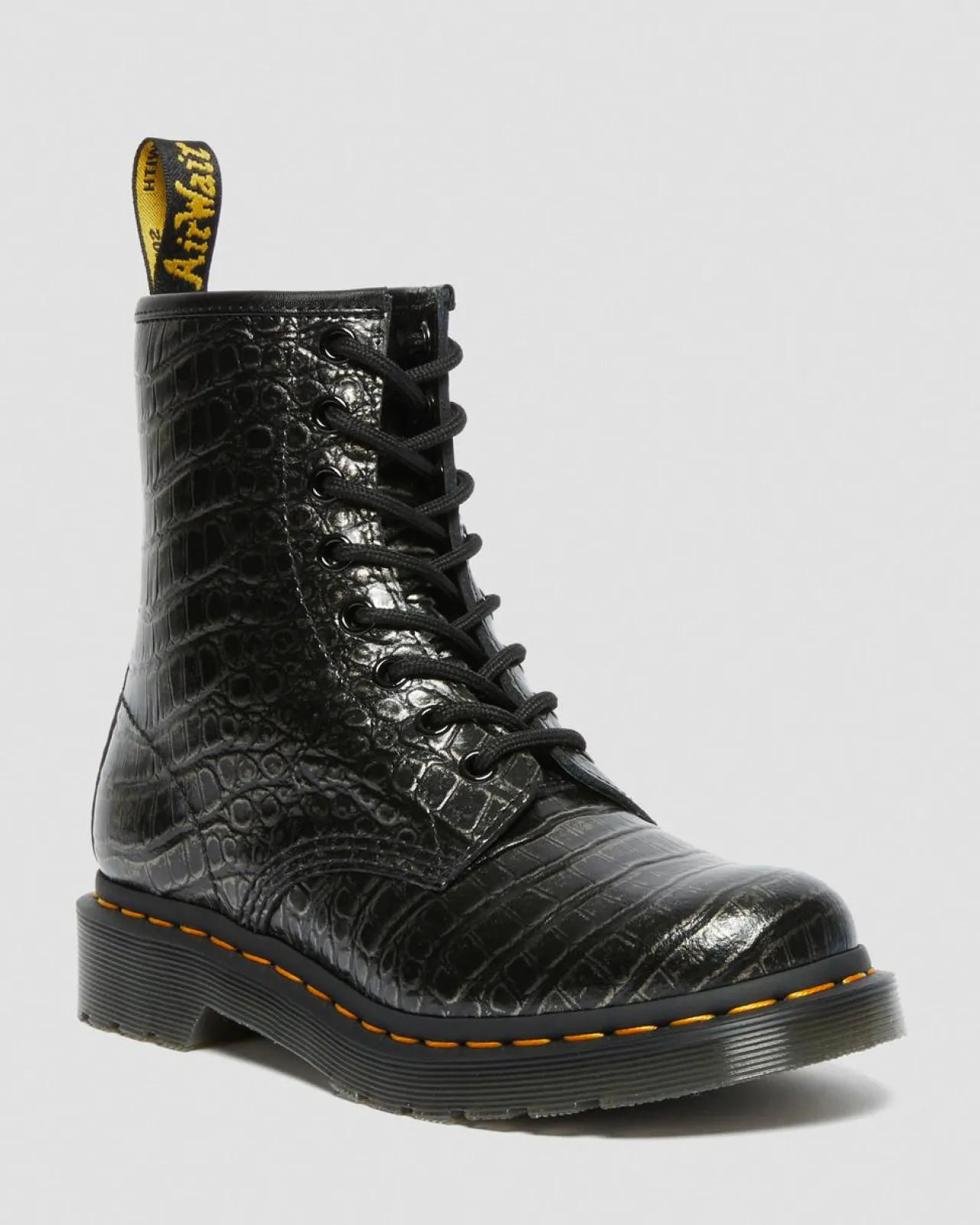 Dr. Martens 1460 Wild Croc Leren Veterlaarzen^WOMENS Veterlaarzen|Enkellaarzen