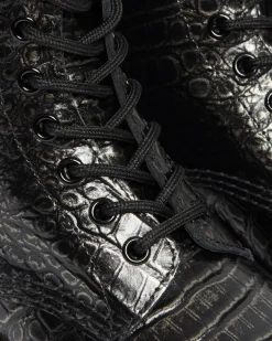 Dr. Martens 1460 Wild Croc Leren Veterlaarzen^WOMENS Veterlaarzen|Enkellaarzen