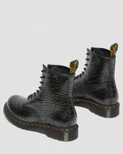 Dr. Martens 1460 Wild Croc Leren Veterlaarzen^WOMENS Veterlaarzen|Enkellaarzen