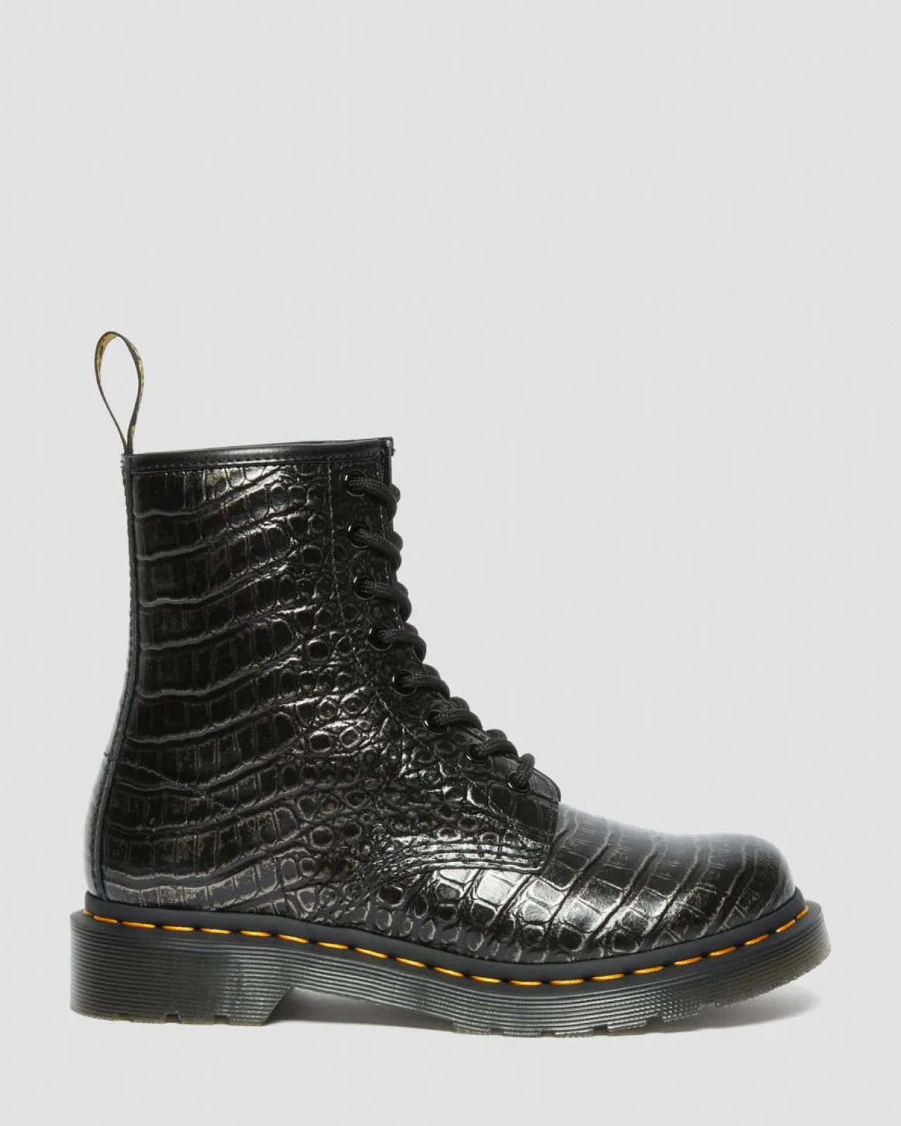 Dr. Martens 1460 Wild Croc Leren Veterlaarzen^WOMENS Veterlaarzen|Enkellaarzen