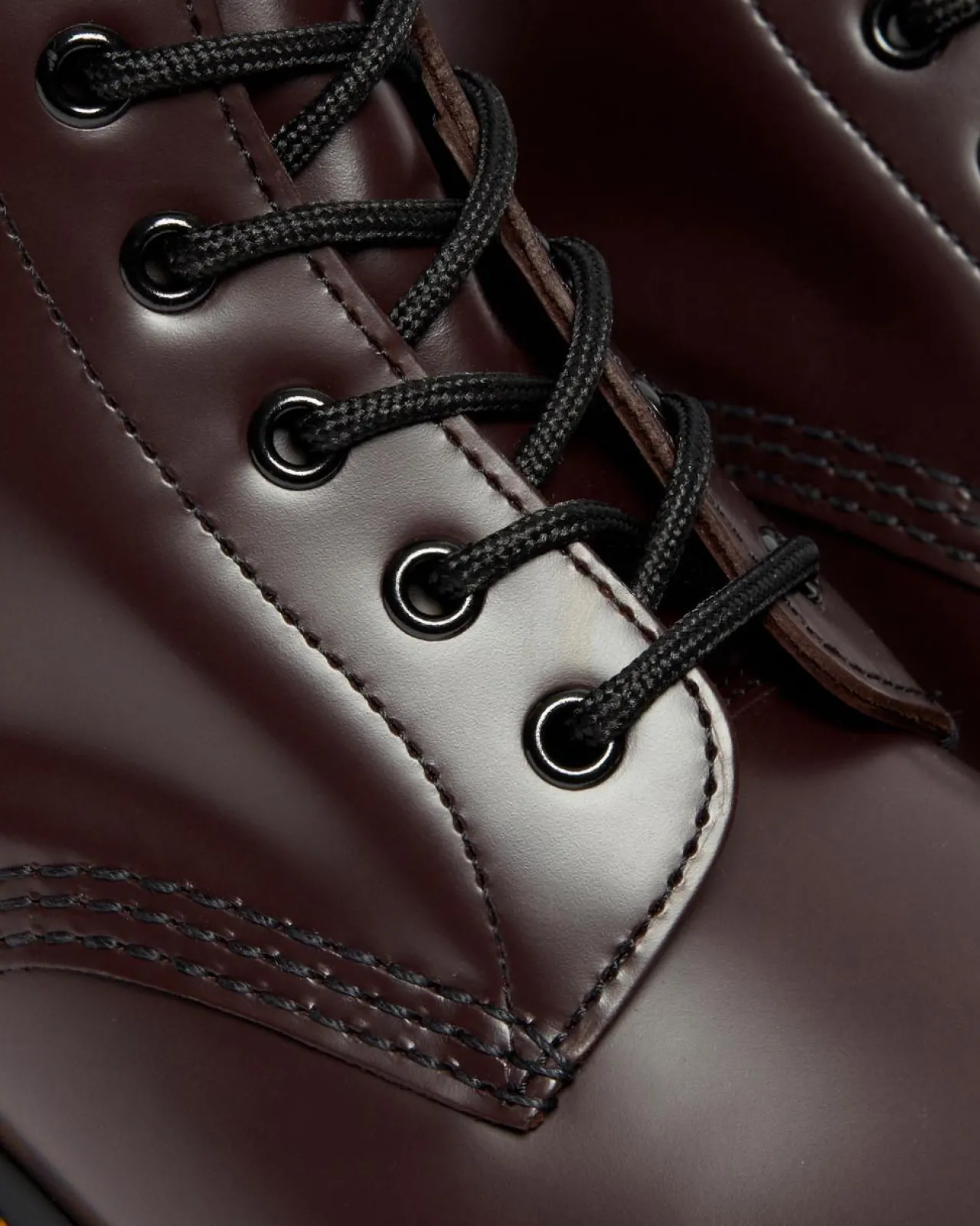 Dr. Martens 101 Yellow Stitch Smooth Leren Enkellaarzen^WOMENS Enkellaarzen|Veterlaarzen