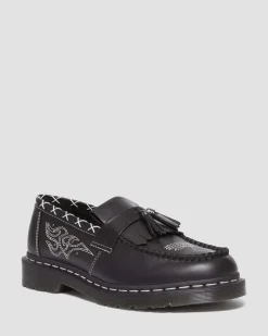 Dr. Martens Adrian Contrasterende Steek Leren Tassel Loafers^ Originals|Nieuw Binnen