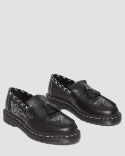 Dr. Martens Adrian Contrasterende Steek Leren Tassel Loafers^ Originals|Nieuw Binnen