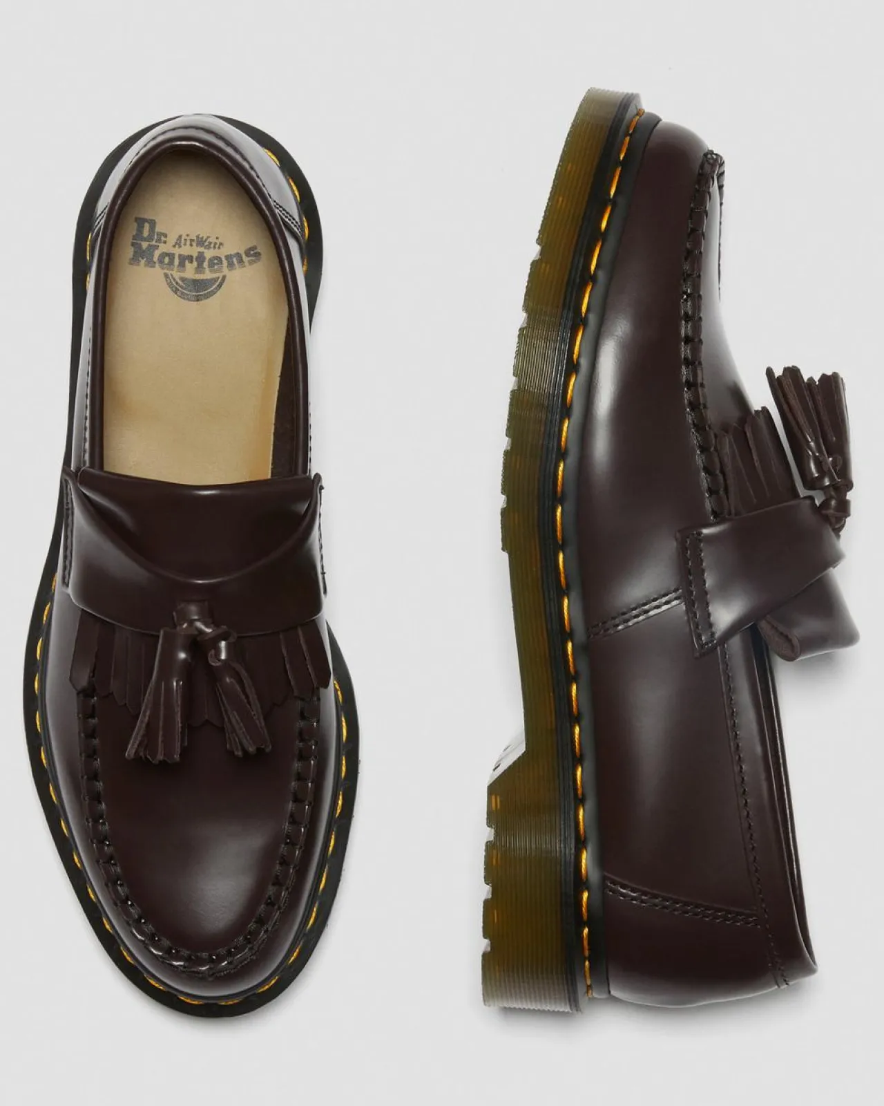 Dr. Martens Adrian Gele Stiksel Smooth Leren Tassle Loafers^WOMENS Originals|Nette Schoenen
