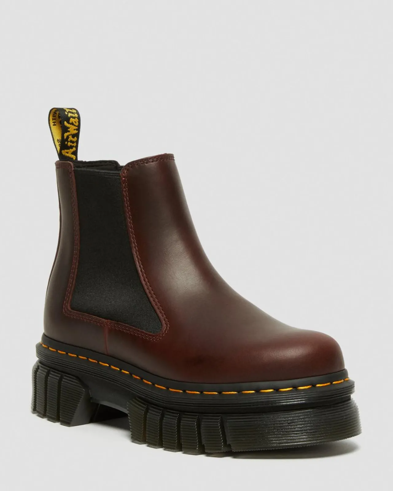 Dr. Martens Audrick Brando Leren Platform Chelsea Laarzen^WOMENS Enkellaarzen|Chelsea Boots