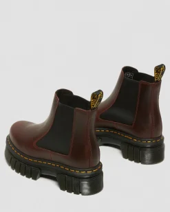 Dr. Martens Audrick Brando Leren Platform Chelsea Laarzen^WOMENS Enkellaarzen|Chelsea Boots