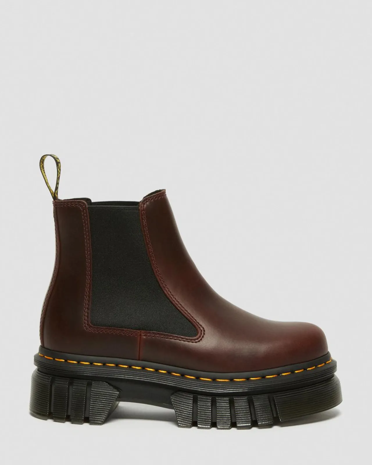 Dr. Martens Audrick Brando Leren Platform Chelsea Laarzen^WOMENS Enkellaarzen|Chelsea Boots