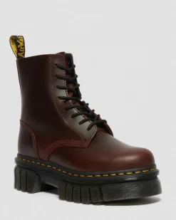 Dr. Martens Audrick Brando Leren Platform Veterlaarzen^WOMENS Veterlaarzen|Platform Laarzen