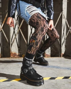 Dr. Martens Audrick Hardware Leren Platform Laarzen^WOMENS Platform Laarzen